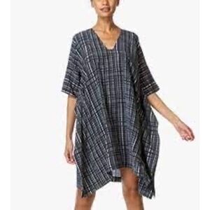 VINCE Interlace 100% Silk V-Neck Poncho Dress oversized women’s xxs